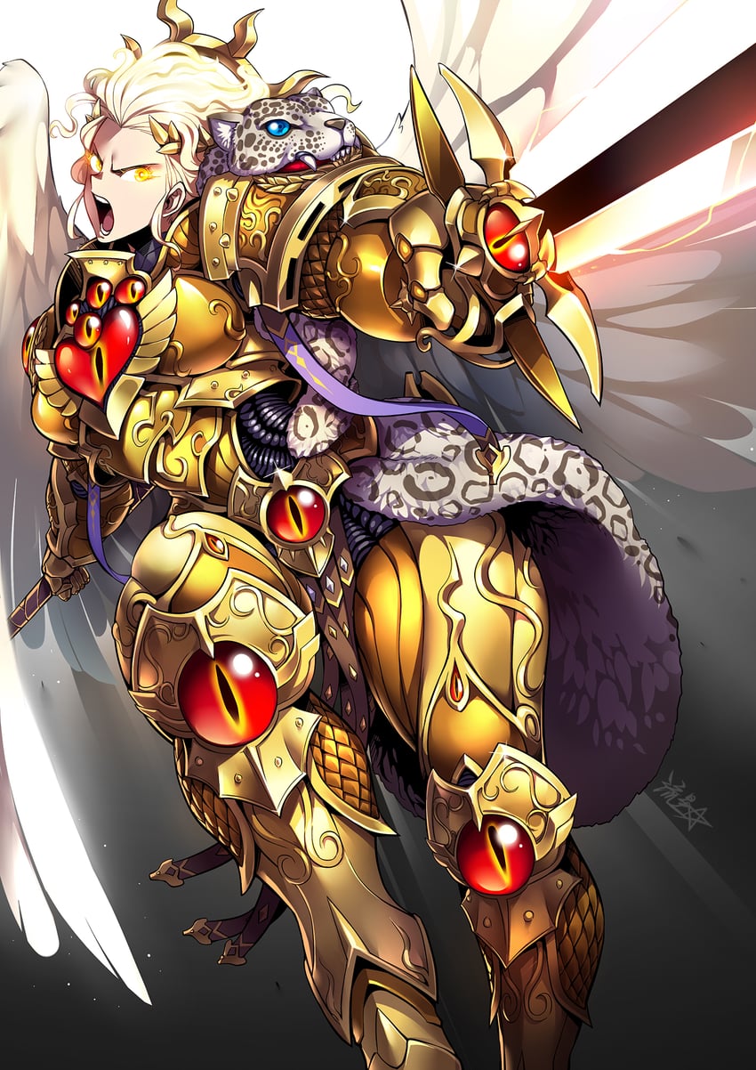 adeptus astartes and sanguinius (warhammer 40k) drawn by ryuusei_(mark_ii)