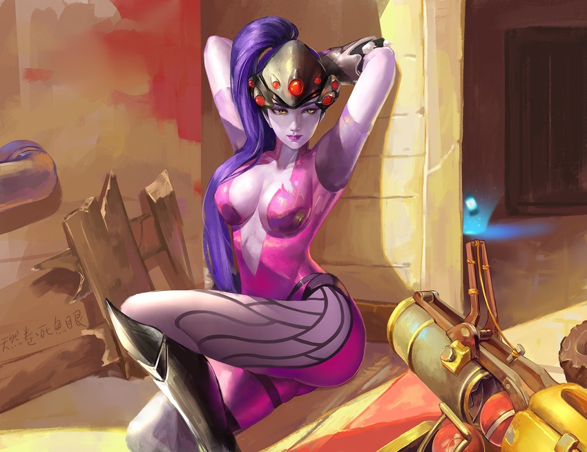 widowmaker (overwatch and 1 more) drawn by lin_shenshi