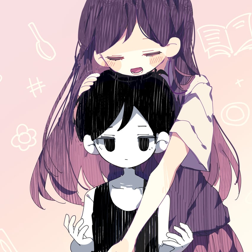 omori and mari (omori) drawn by nikorashi-ka