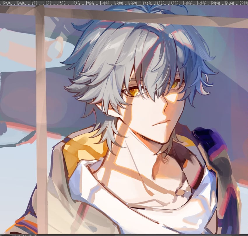 trailblazer and caelus (honkai and 1 more) drawn by an_junjyue