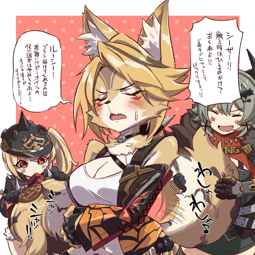 luciana de montefio, caesar king, and pulchra fellini (zenless zone zero) drawn by pomita