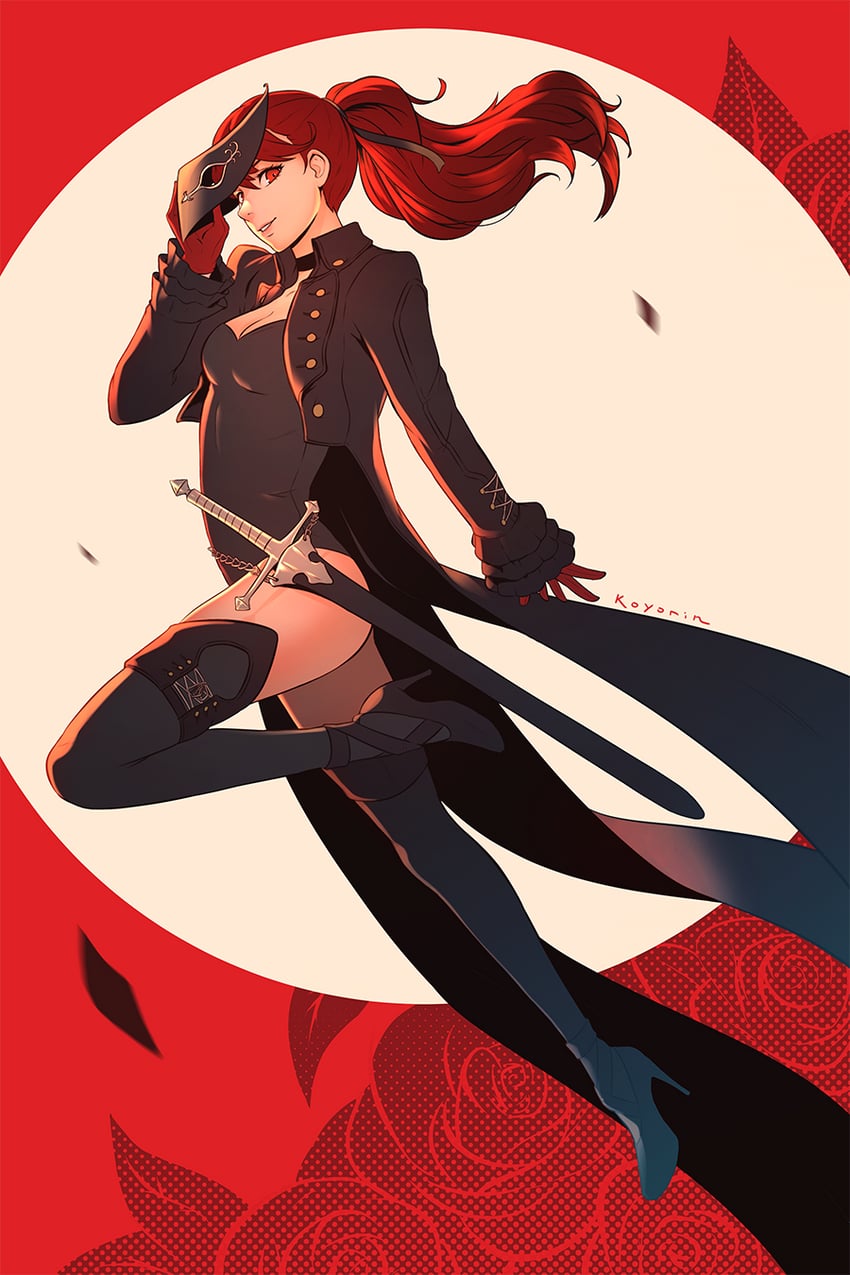yoshizawa kasumi and violet (persona and 2 more) drawn by koyorin