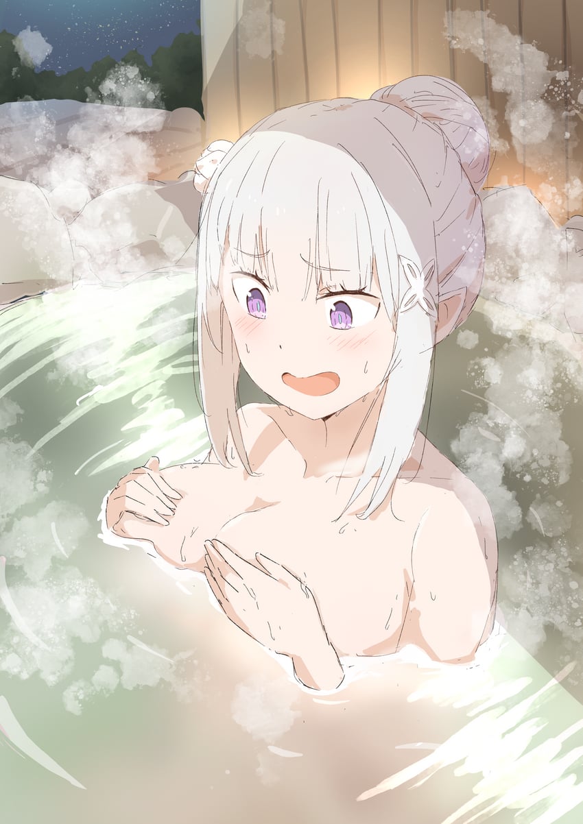 emilia (re:zero kara hajimeru isekai seikatsu) drawn by kaai_yuu