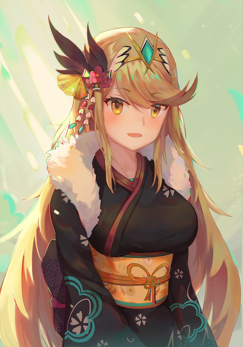 mythra (xenoblade chronicles and 1 more) drawn by kiiro_kimi
