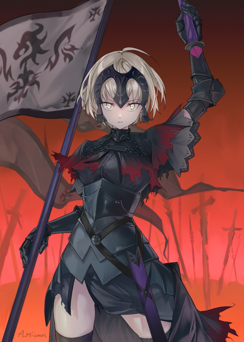 jeanne d'arc alter and jeanne d'arc alter (fate and 1 more) drawn by ...