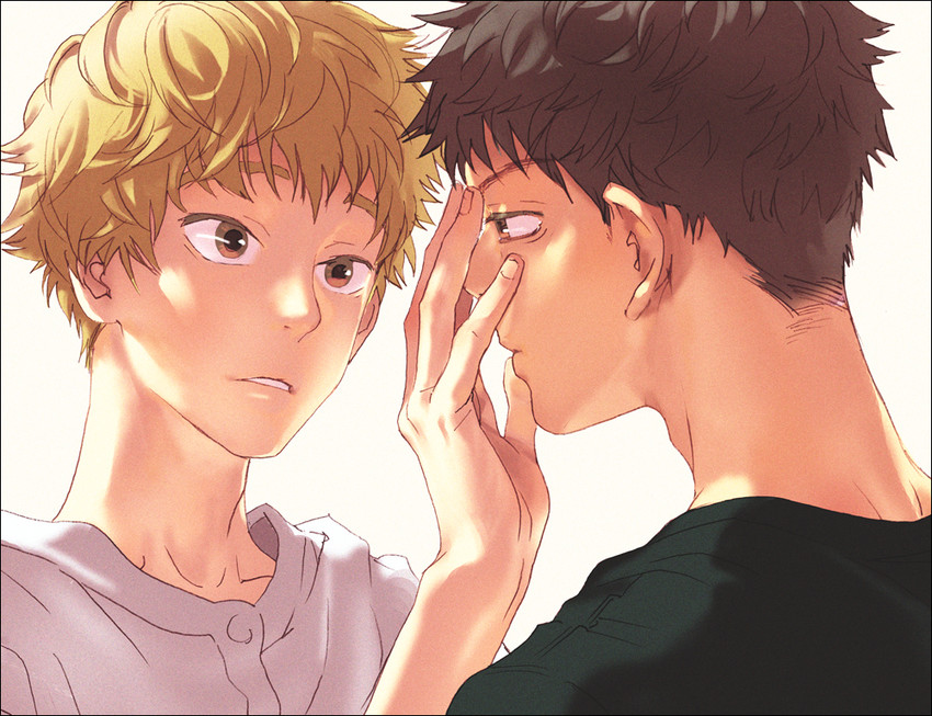 mihashi ren and abe takaya (ookiku furikabutte) drawn by da_kata