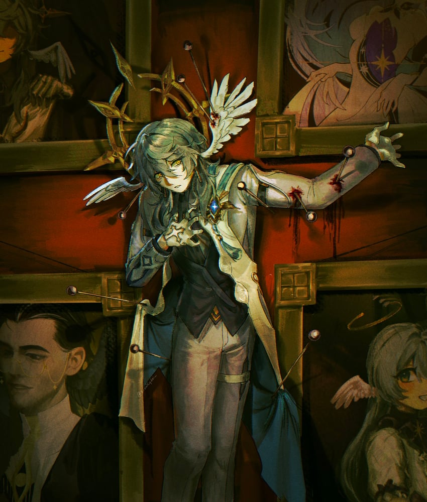 robin, sunday, and gopher wood (honkai and 1 more) drawn by kronkydei