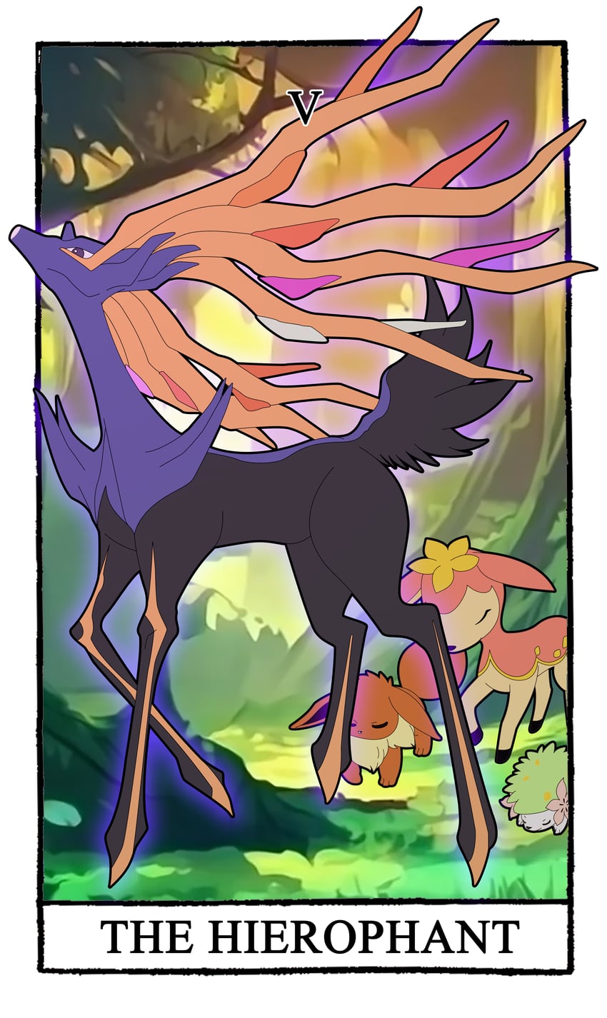 eevee, shaymin, deerling, and xerneas (pokemon) drawn by carrotzmoonman