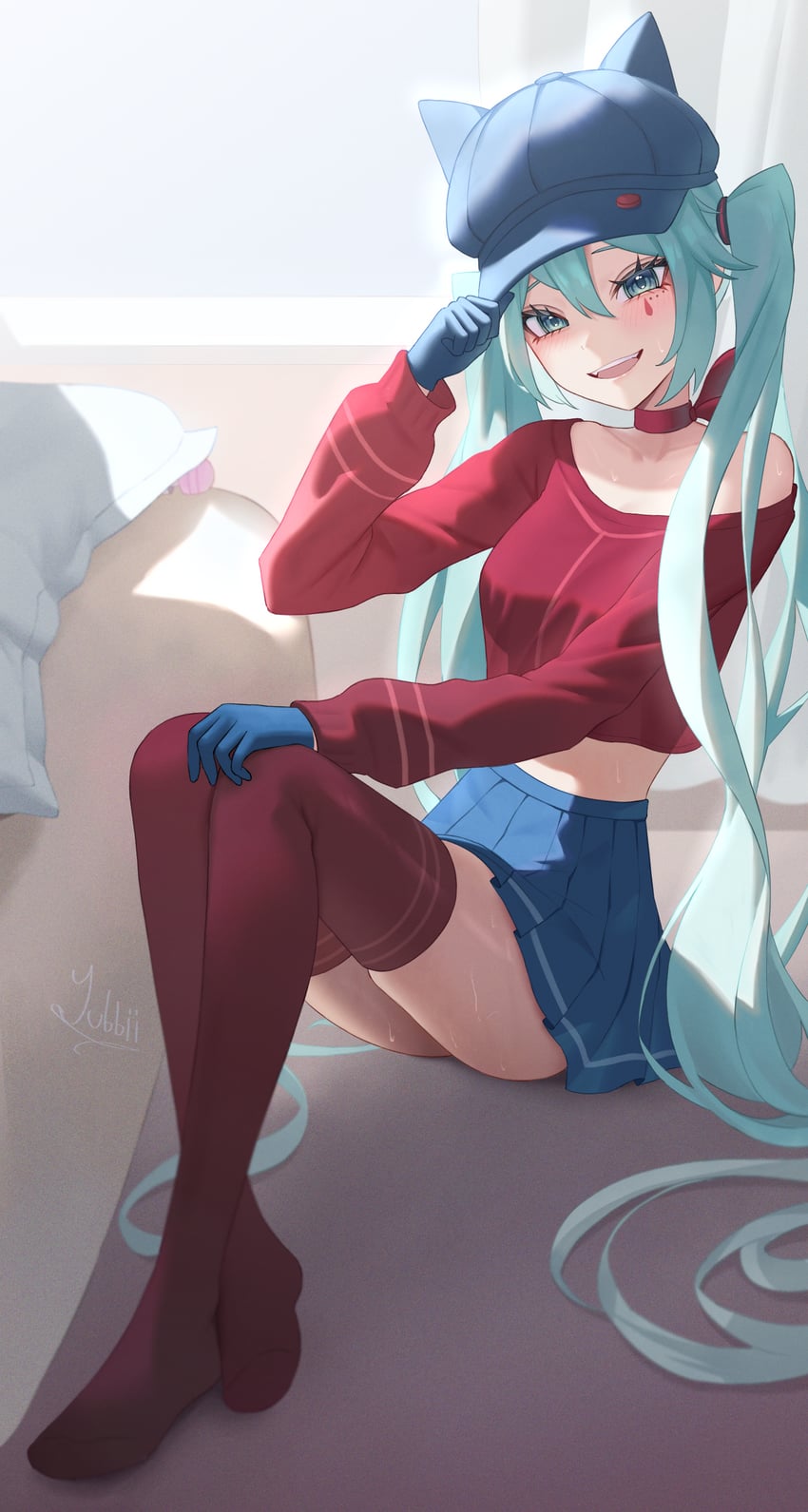 hatsune miku, mita, and cool mita (vocaloid and 1 more) drawn by yubbiidraw