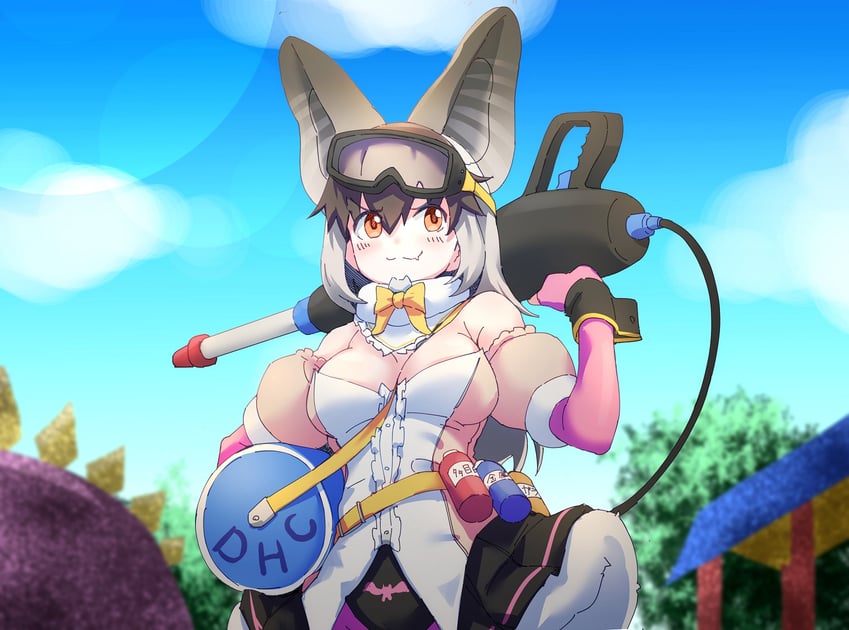 brown long-eared bat (kemono friends and 2 more) drawn by lowlandgorilla