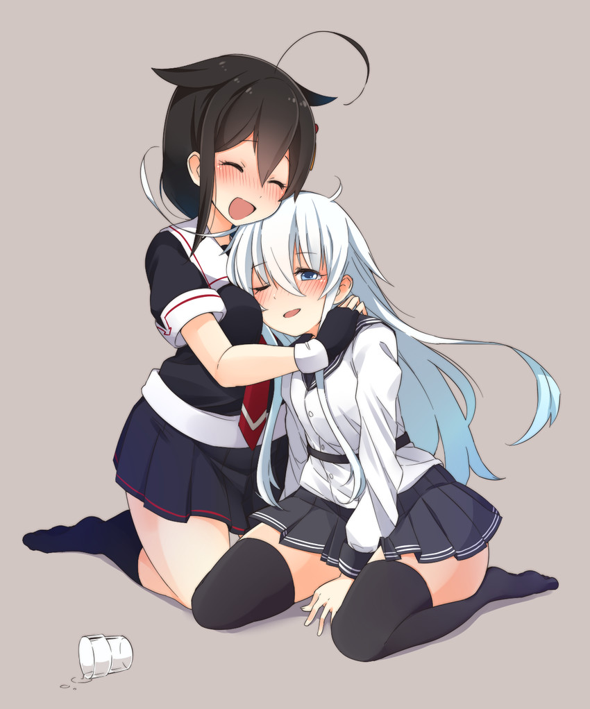 hibiki, shigure, shigure kai ni, and verniy (kantai collection) drawn by suruga_(xsurugax)