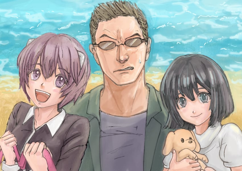nana, mayu, wanta, and bando (elfen lied) drawn by kyayo_(garamsee)