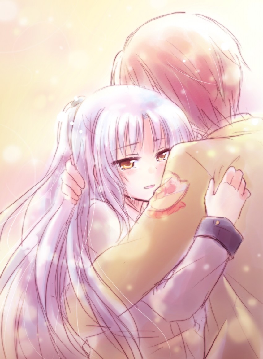 tachibana kanade and otonashi yuzuru (angel beats!) drawn by kousetsu