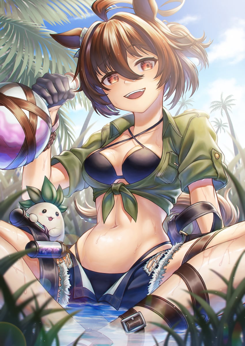 agnes tachyon and kii-kun (umamusume) drawn by rlyo_(ryo_relation)