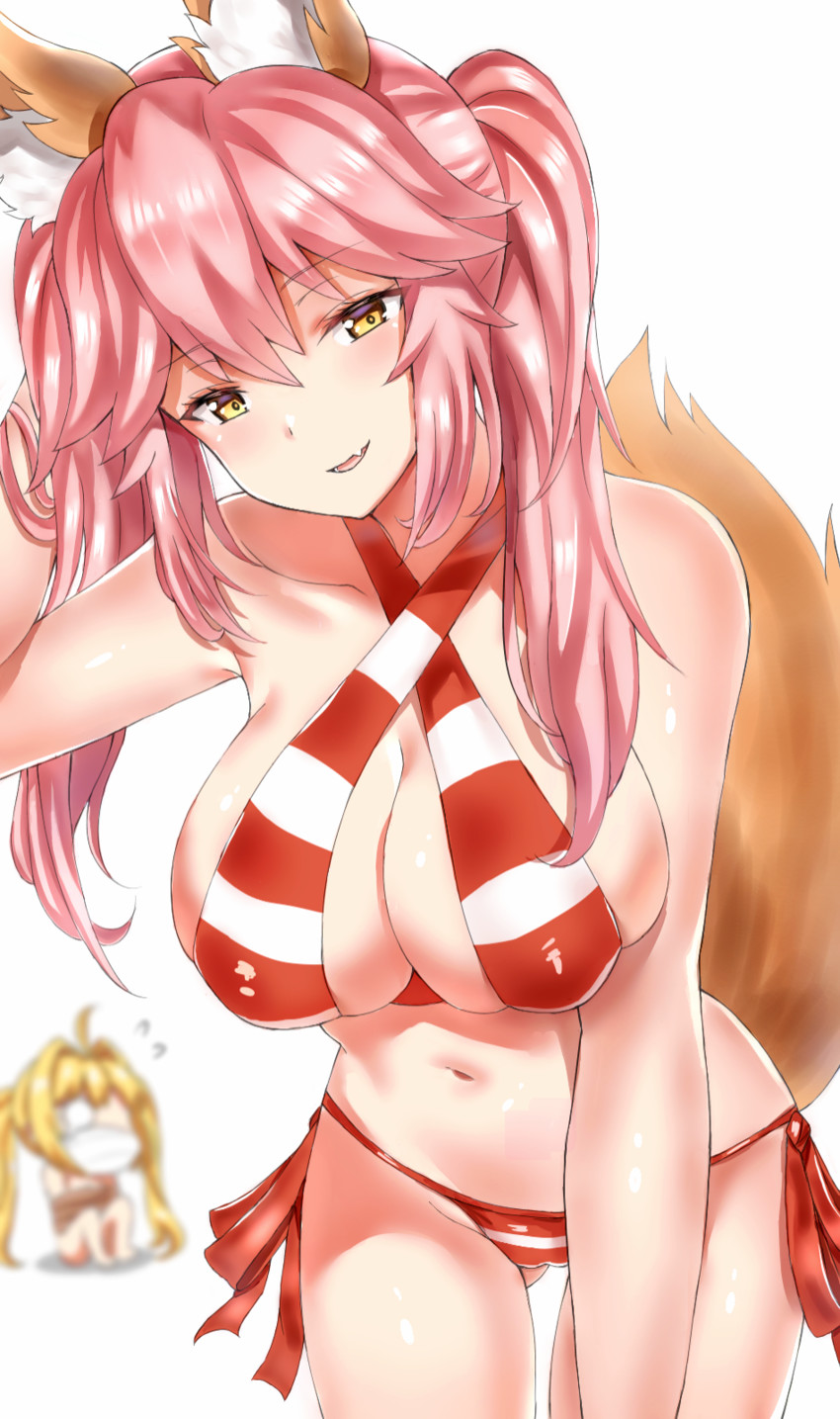 tamamo, nero claudius, and tamamo no mae (fate and 1 more) drawn by fary5