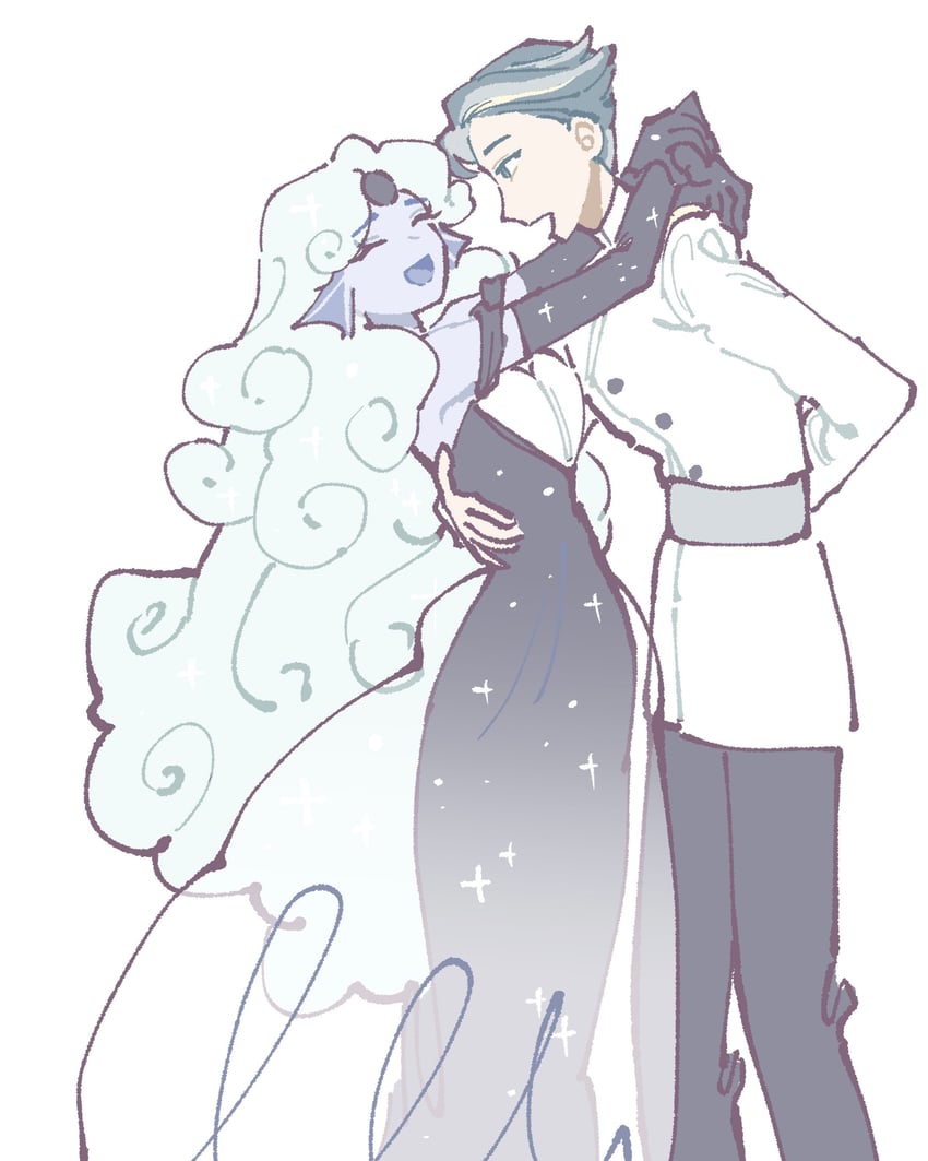 black pearl cookie and youth of the oyster family (cookie run and 1 more) drawn by rude_rudy