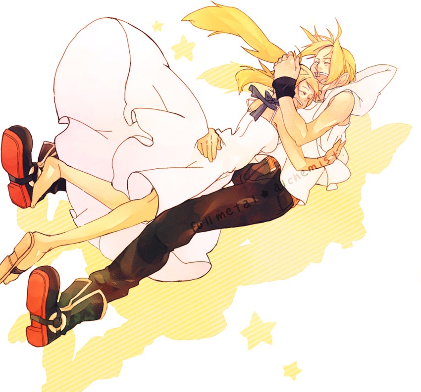 edward elric and winry rockbell (fullmetal alchemist) drawn by mochanatural