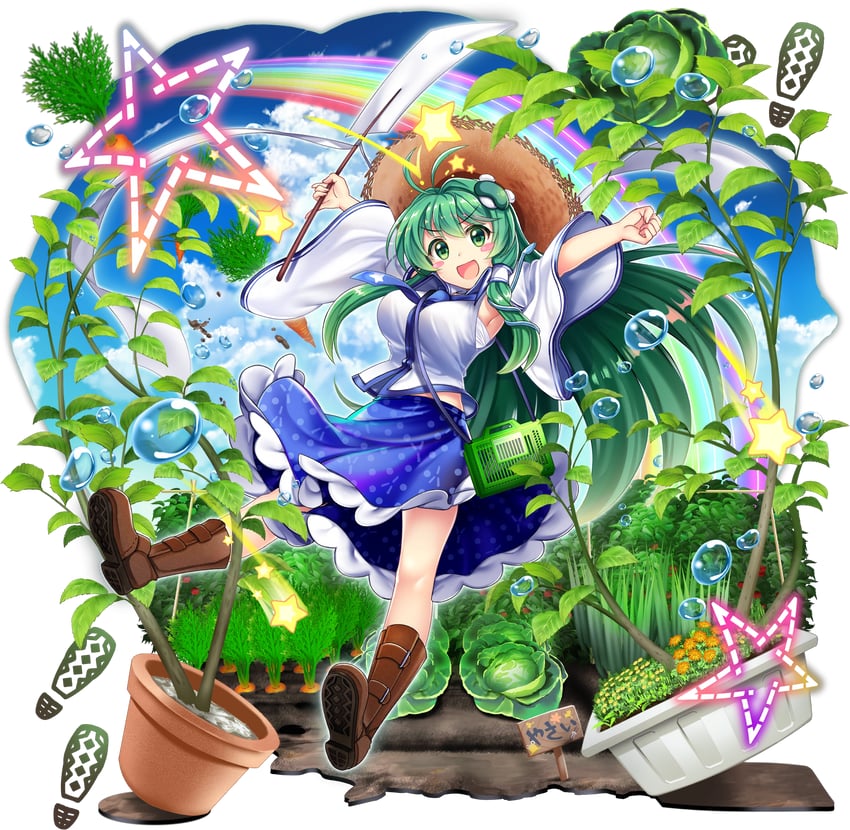 kochiya sanae (touhou and 1 more) drawn by rotte_(1109)