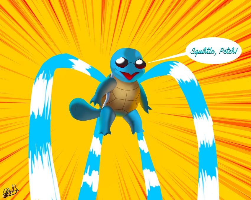 squirtle, doctor octopus, and squirtle squad (pokemon and 4 more) drawn by senseigablll