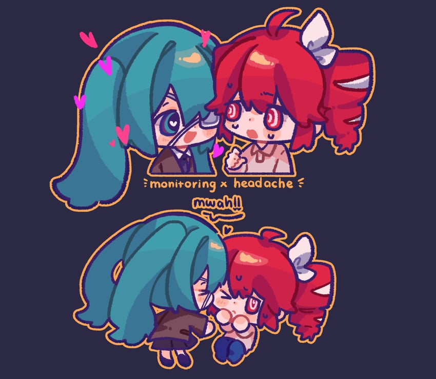 hatsune miku and kasane teto (vocaloid and 4 more) drawn by moochaakaka