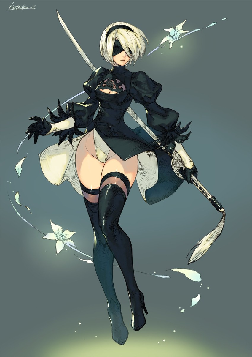 2b (nier and 1 more) drawn by kotatsu_(g-rough)