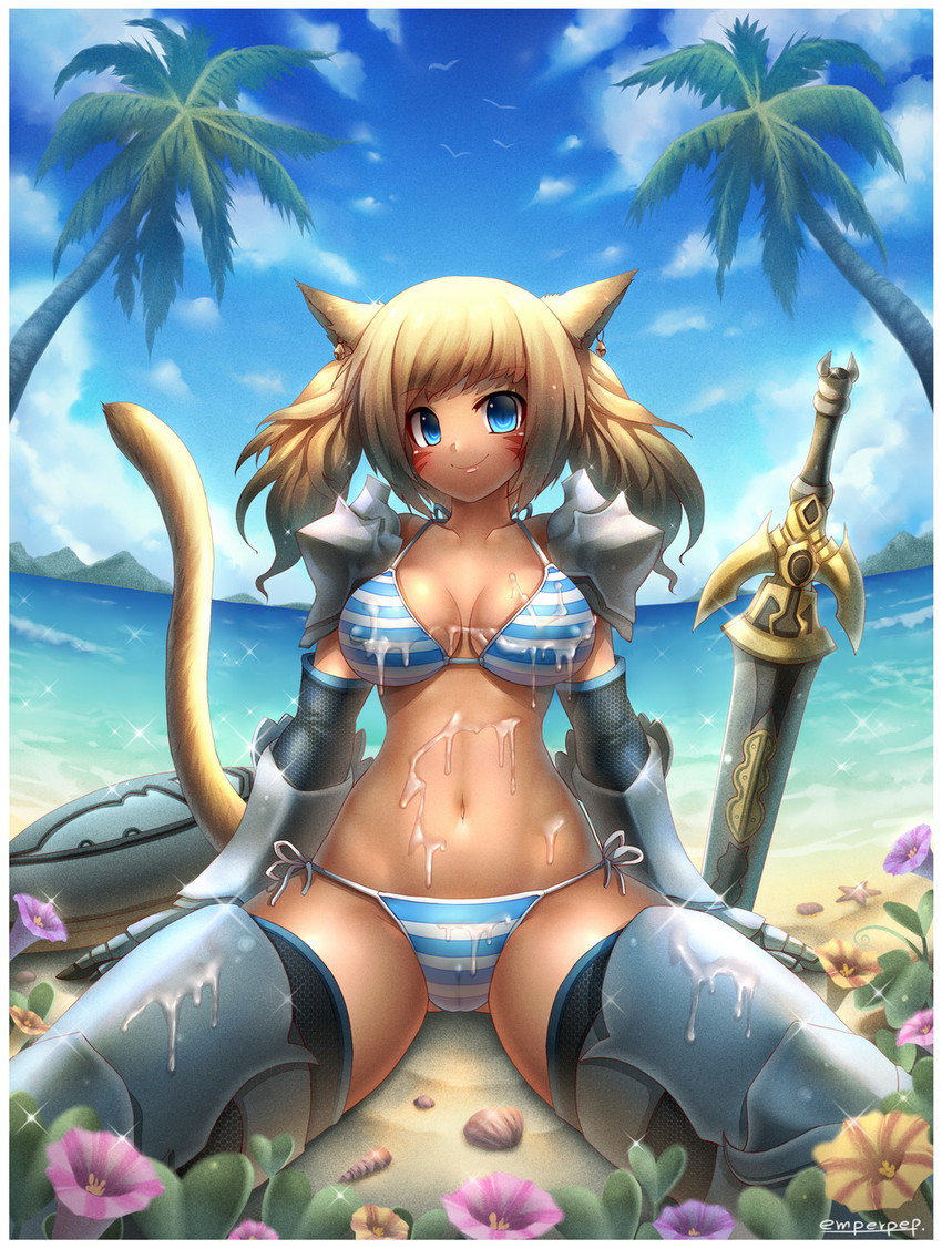 warrior of light (final fantasy and 1 more) drawn by emperpep