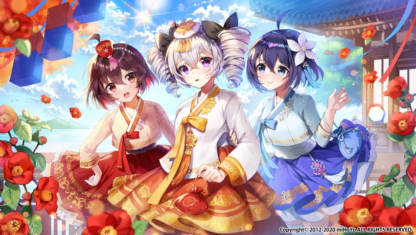 bronya zaychik, seele vollerei, and seele (honkai and 1 more) drawn by apple_caramel