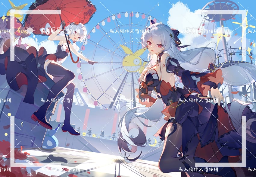 theresa apocalypse and homu (honkai and 1 more) drawn by cy_fei