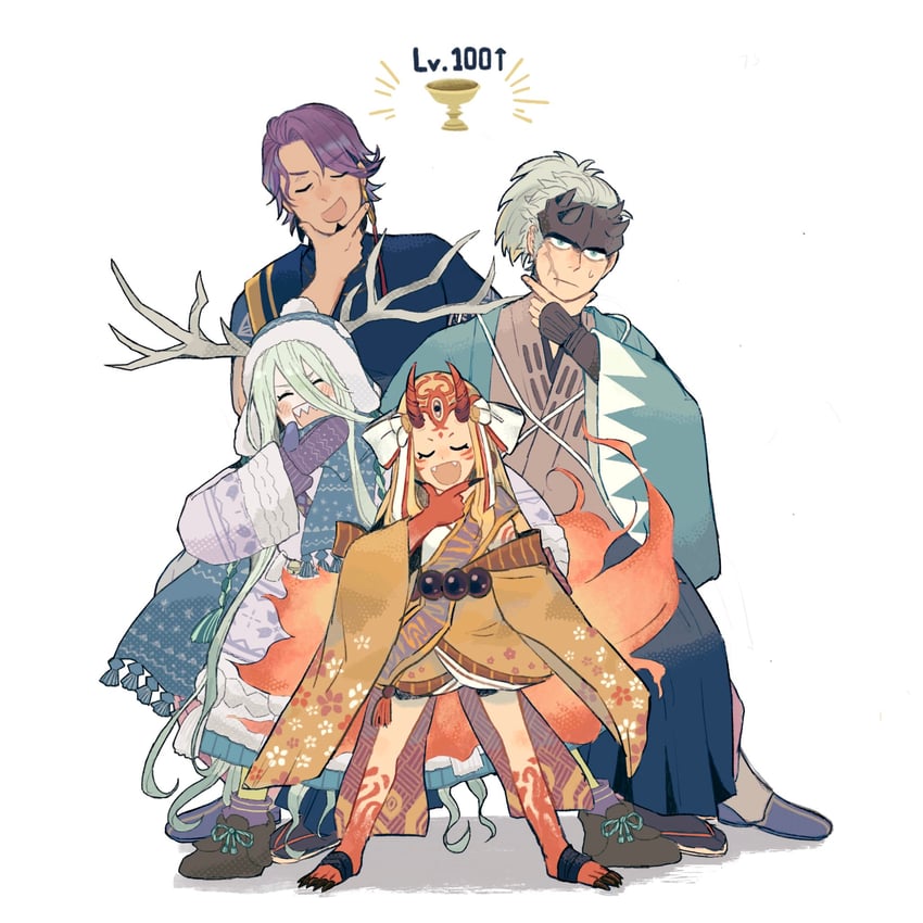 ibaraki douji, duryodhana, louhi, and nagakura shinpachi (fate and 1 more) drawn by tkndddd