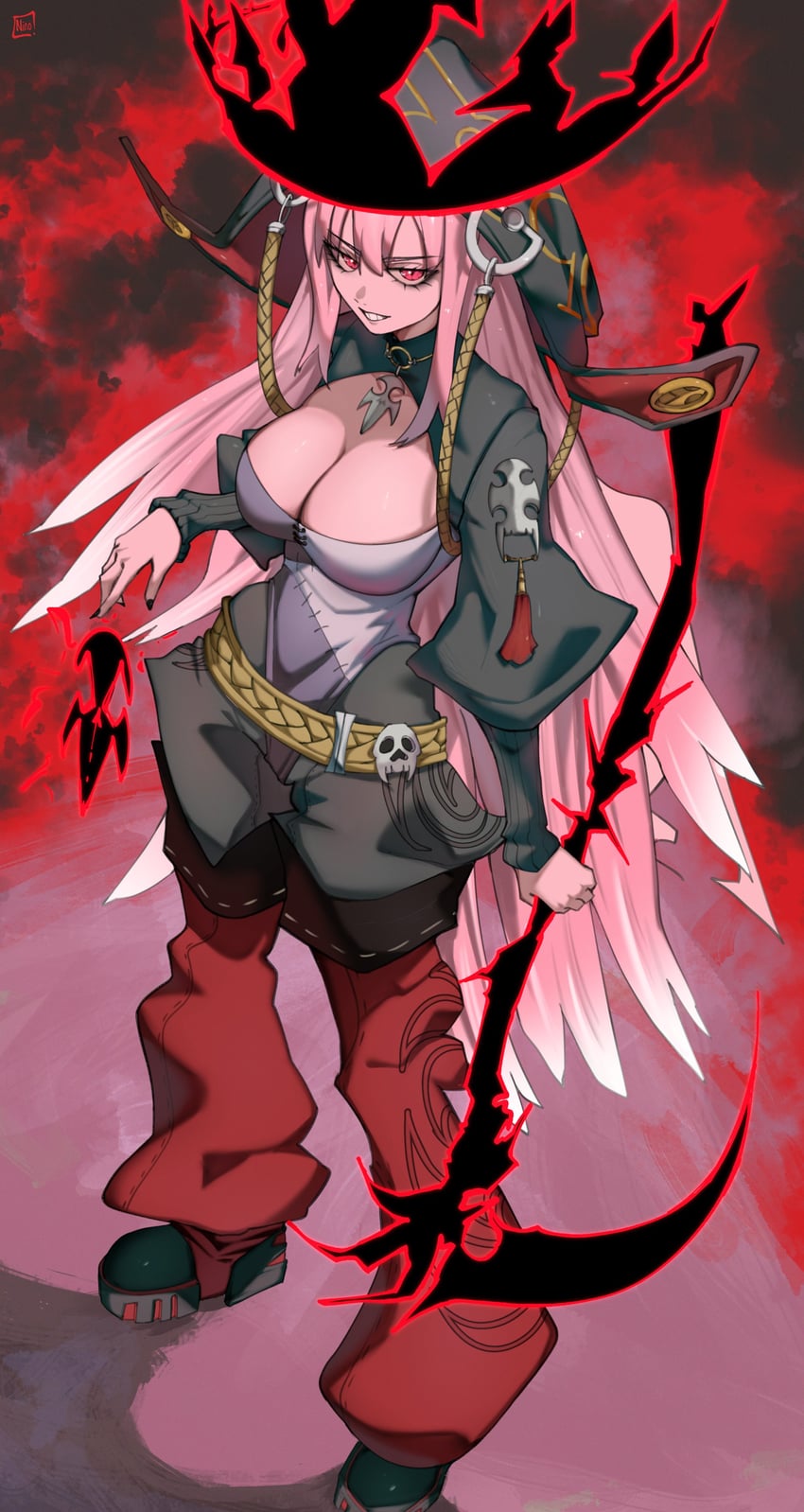 mori calliope (hololive and 1 more) drawn by ninochuu