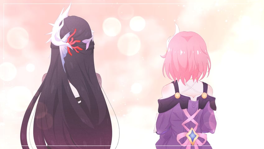 cyrene and hysilens (honkai and 1 more) drawn by mali_aa