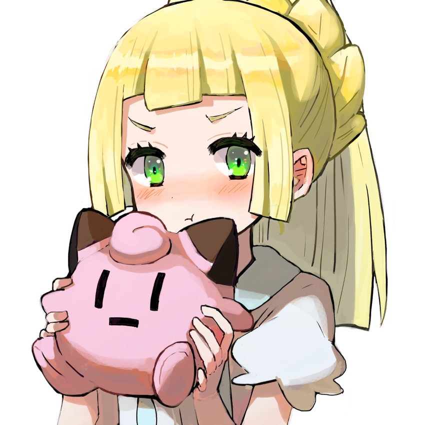lillie and clefairy (pokemon and 1 more) drawn by peppedayo_ne