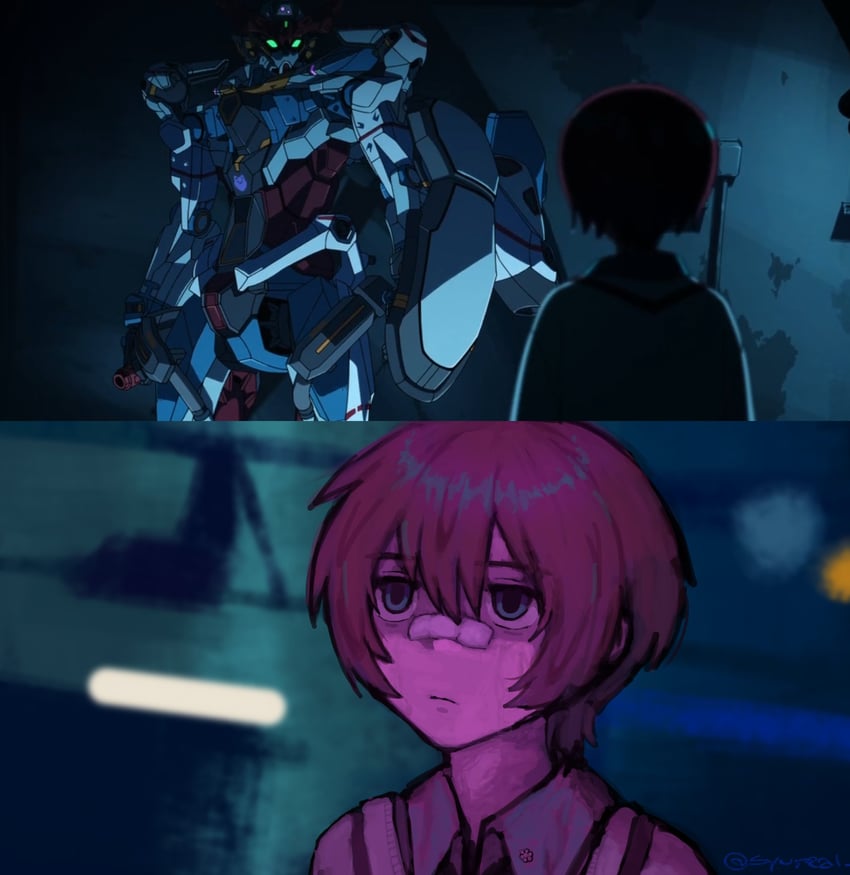 ryan gosling (gundam and 3 more) drawn by ontan