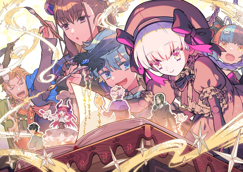 elizabeth bathory, murasaki shikibu, nursery rhyme, sei shounagon, hans christian andersen, and 4 more (fate and 1 more) drawn by puteru