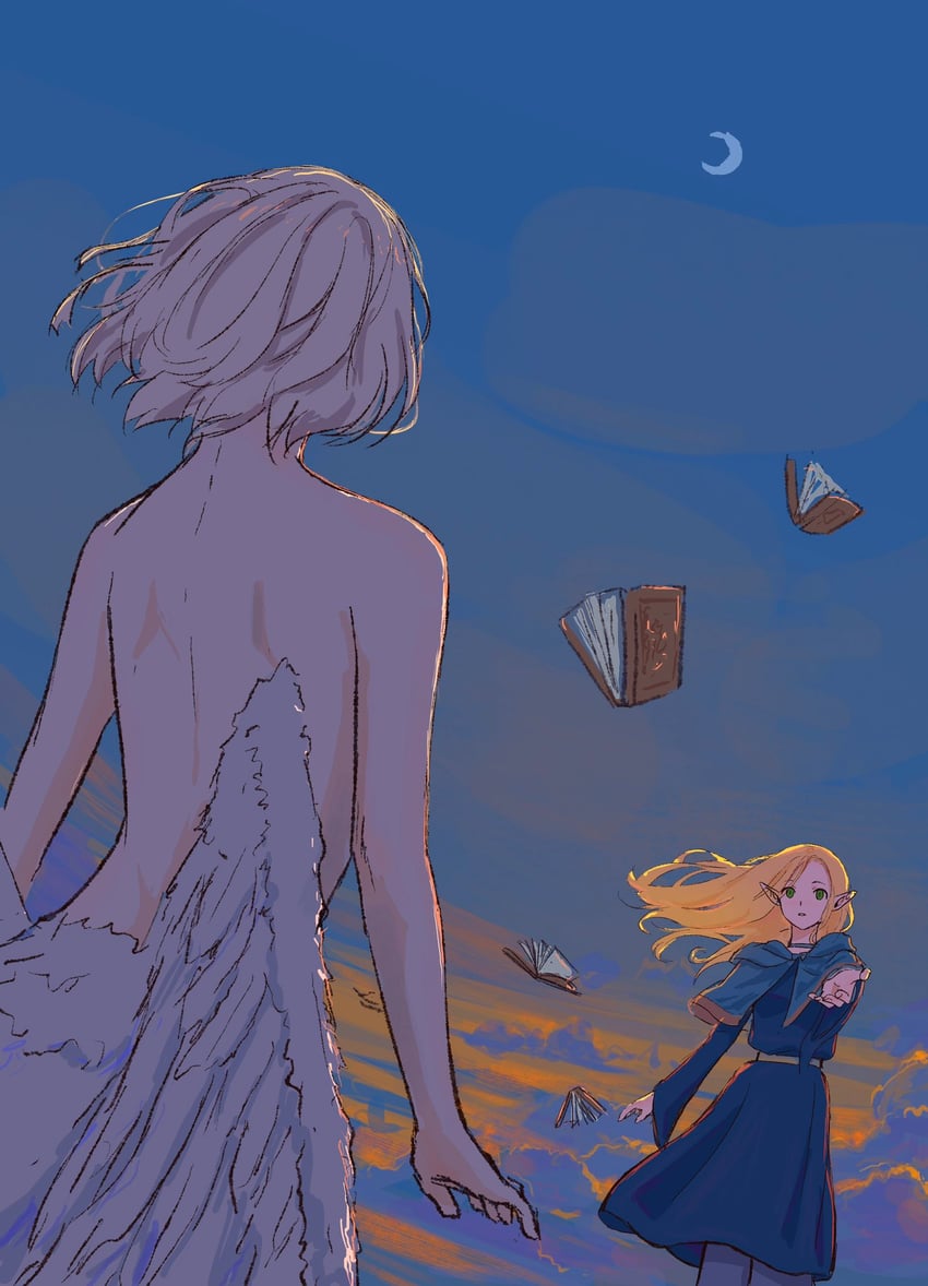 marcille donato and falin touden (dungeon meshi) drawn by cuvier3240