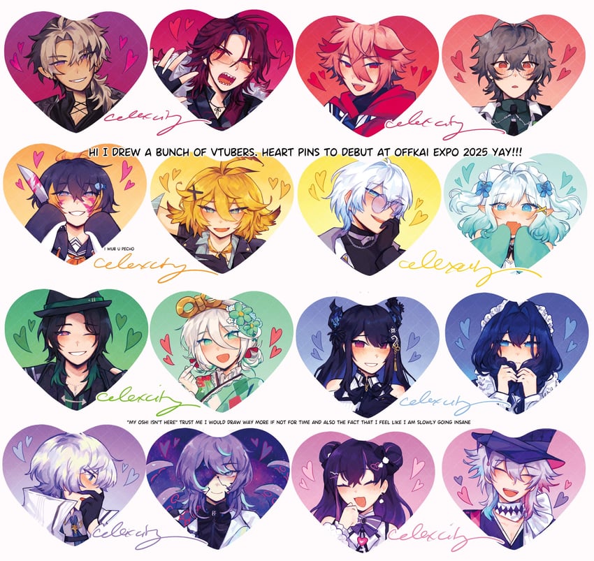 ouro kronii, nerissa ravencroft, cecilia immergreen, dokibird, petra gurin, and 11 more (hololive and 8 more) drawn by celexcity