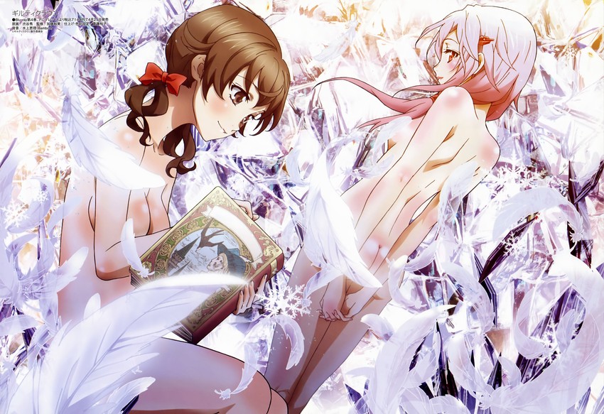 yuzuriha inori and menjou hare (megami magazine and 1 more) drawn by imo_(suruga)