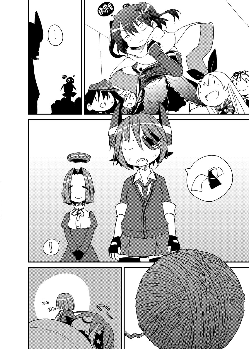 shimakaze, yuudachi, tenryuu, akatsuki, tatsuta, and 3 more (kantai collection) drawn by tanaka_ahiru