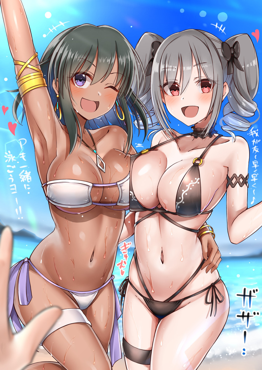 kanzaki ranko and natalia (idolmaster and 1 more) drawn by mabanna