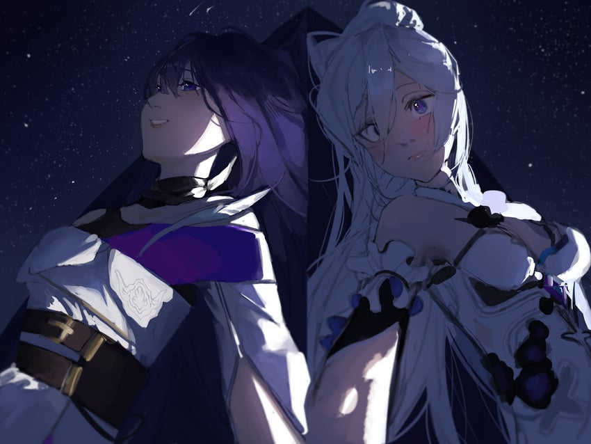 kiana kaslana and raiden mei (honkai and 1 more) drawn by htt_(user_phhn3327)