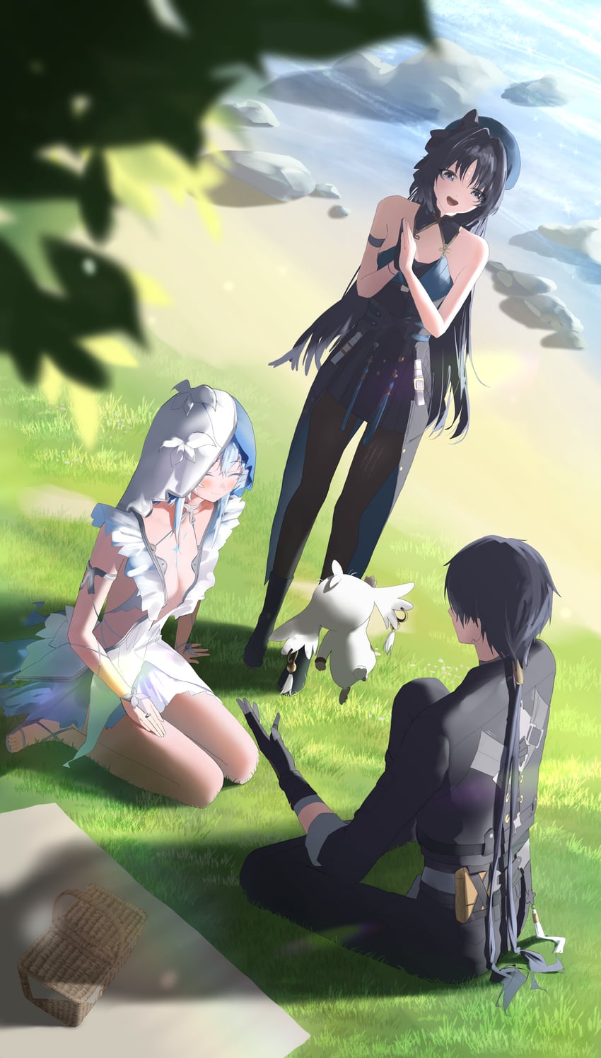shorekeeper, yangyang, and rover (wuthering waves) drawn by cryne