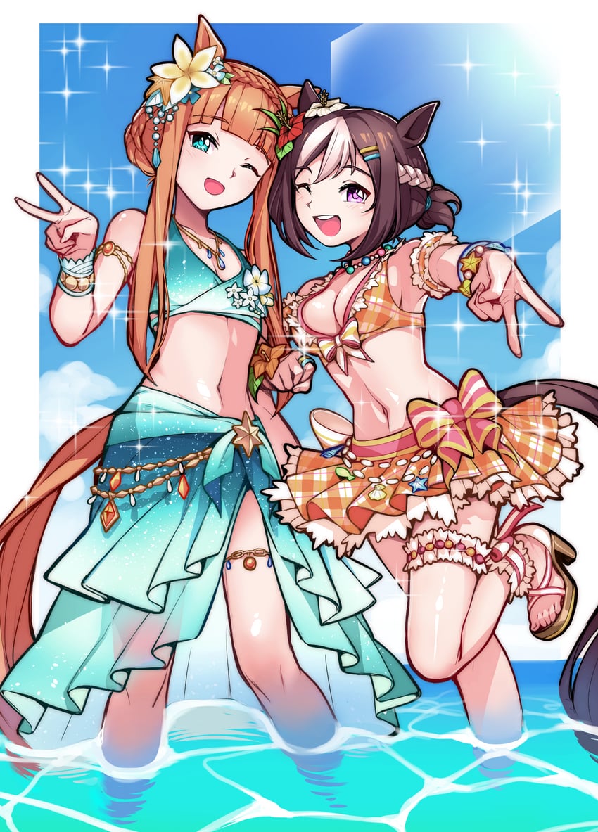 silence suzuka and special week (umamusume) drawn by sbql_(niaunclefan)