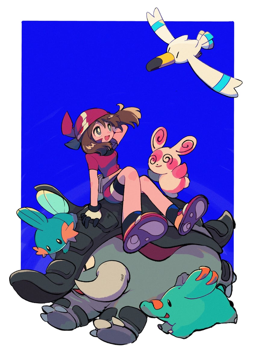 may, mudkip, wingull, spinda, phanpy, and 1 more (pokemon and 1 more) drawn by ok_ko19