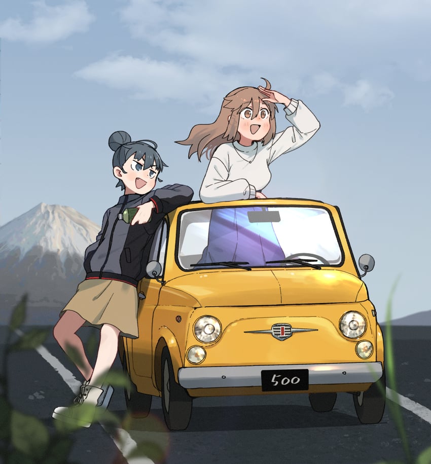 subeyama yae and wotomegi wotome (open car girls) drawn by annin_musou