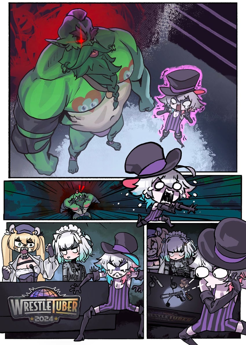 dokibird, mint fantome, gavis bettel, and fuyo cloverfield (indie virtual youtuber and 3 more) drawn by sahelanthropus_(latinxedgelord)