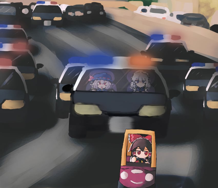 hakurei reimu, remilia scarlet, and izayoi sakuya (touhou and 2 more) drawn by iesonatana