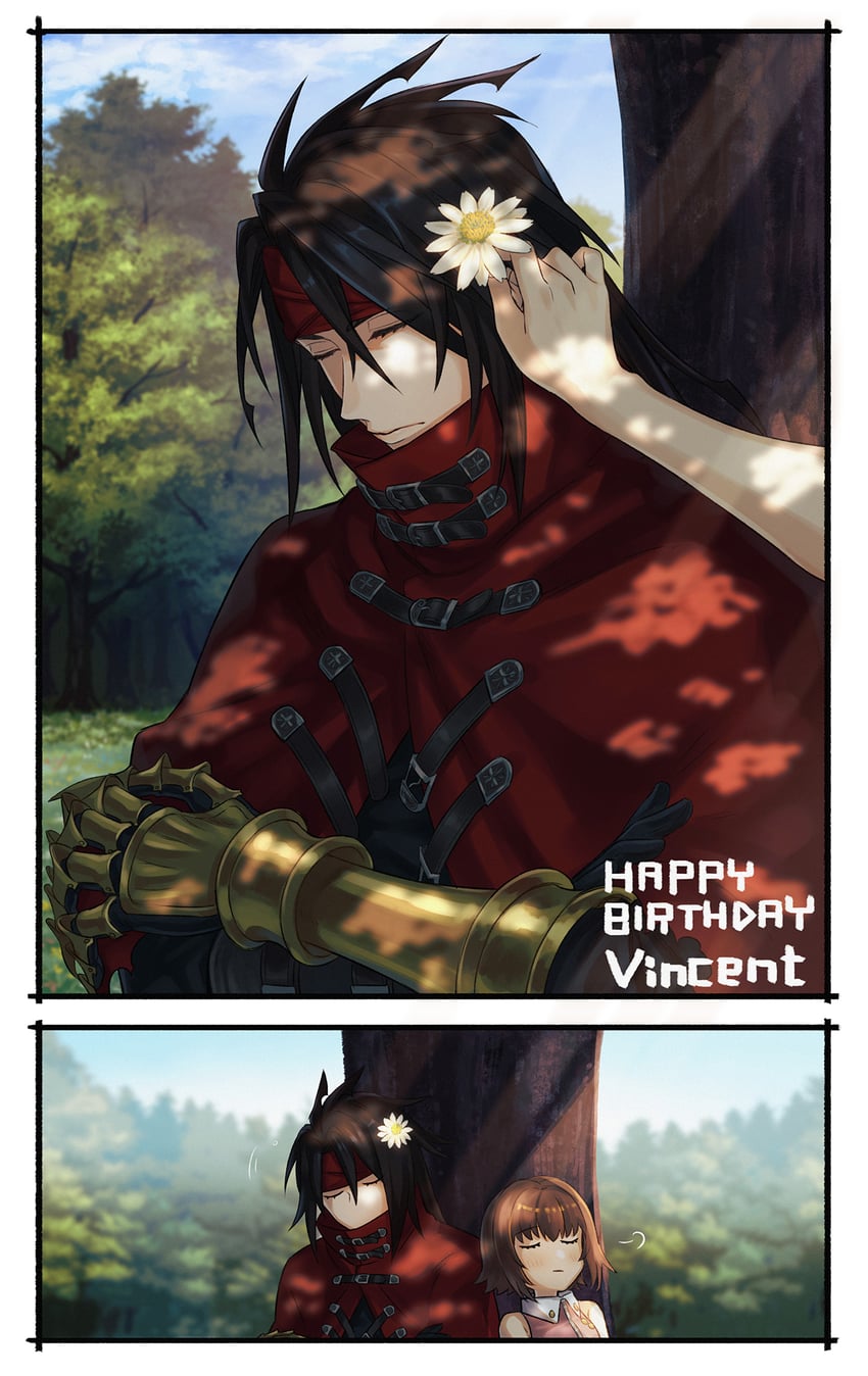 vincent valentine and shelke the transparent (final fantasy and 2 more) drawn by 1782seta
