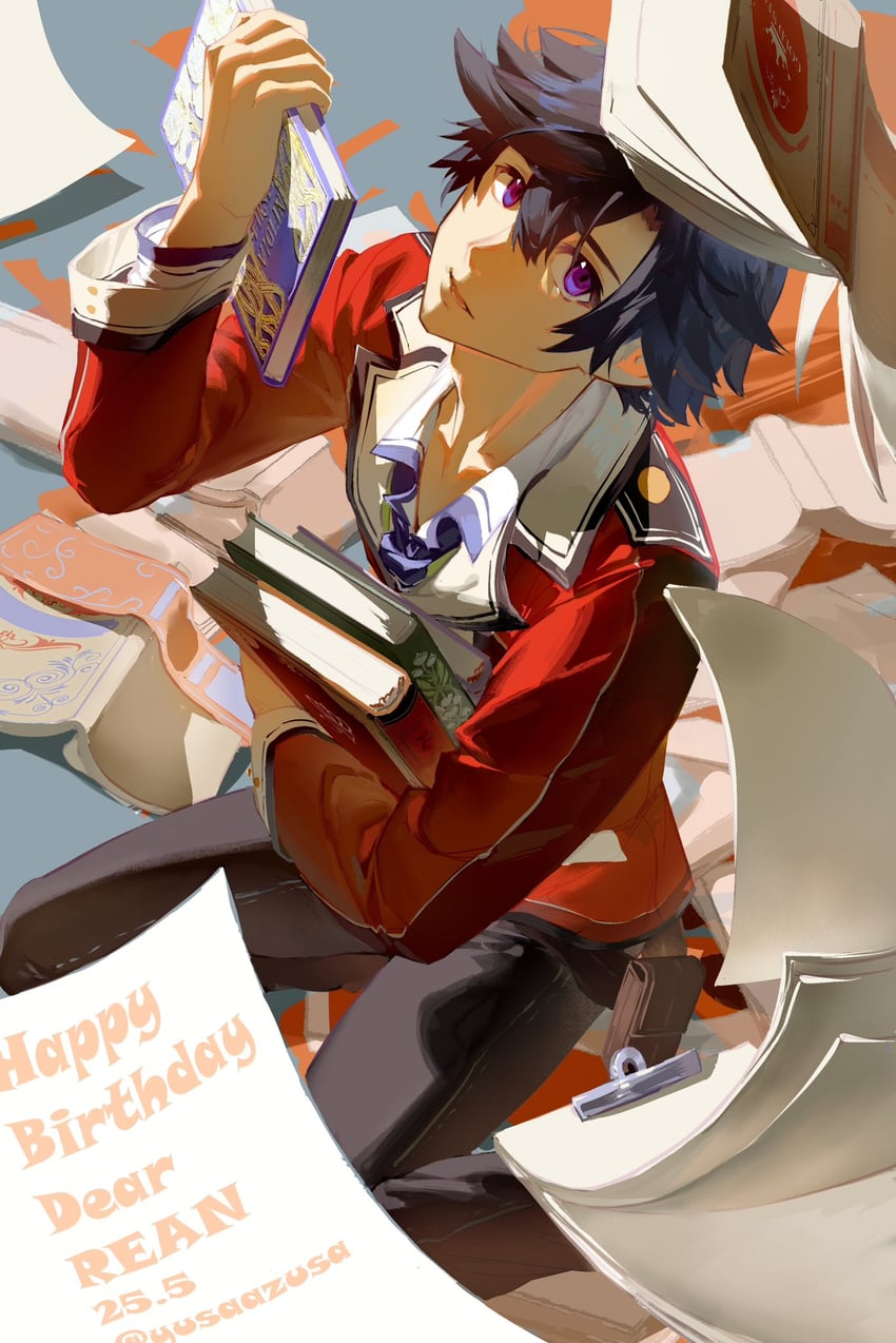 rean schwarzer (eiyuu densetsu and 2 more) drawn by yusaazusa