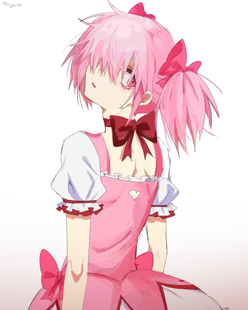kaname madoka (mahou shoujo madoka magica) drawn by axy_cang