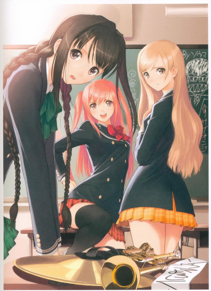 touka kureha, seena kanon, hiruda reia, and saionji haruto (shining and 1 more) drawn by tony_taka